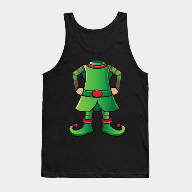 'ELF COSTUME' Funny Christmas Elf Costume Tank Top by ourwackyhome